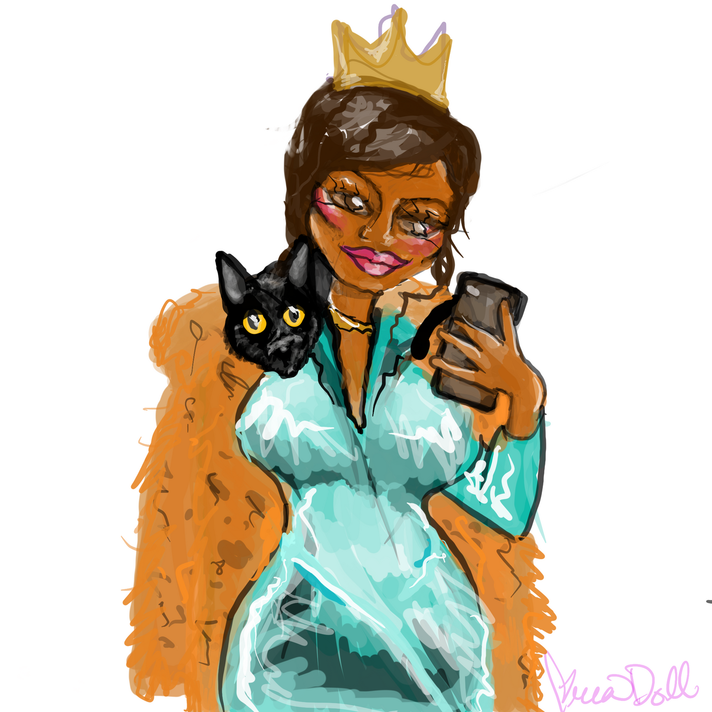 “Bria, The Glossy Doll” print