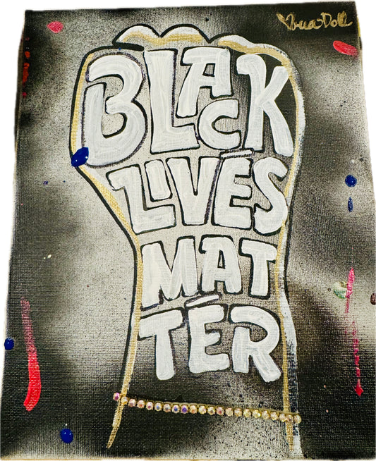 “Black Lives Matter in Diamonds” canvas