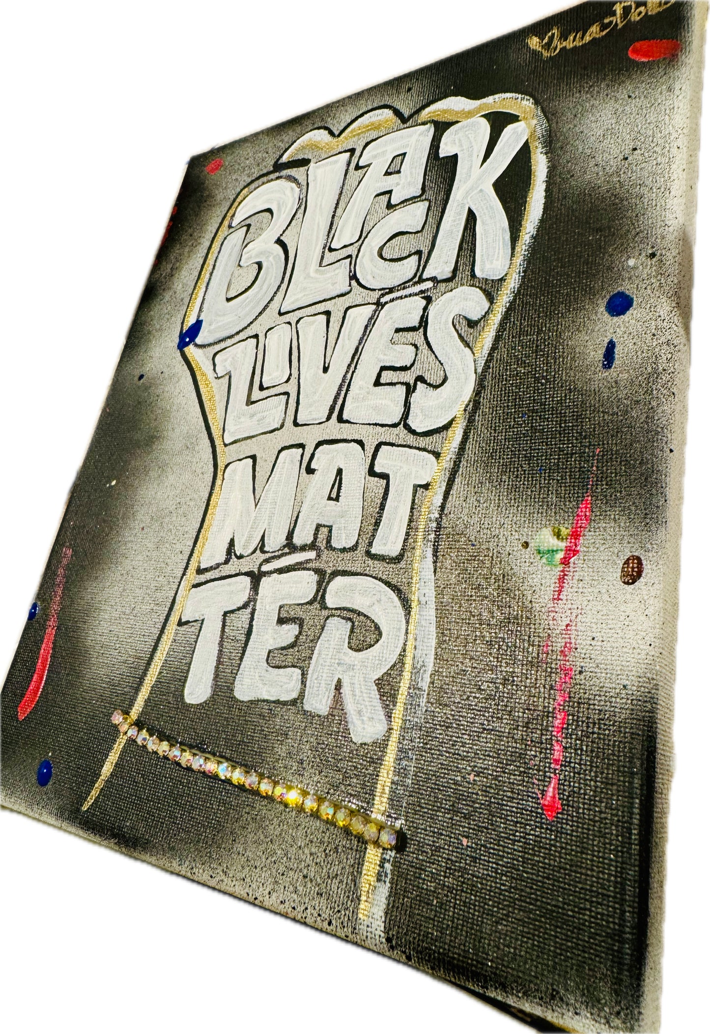 “Black Lives Matter in Diamonds” canvas