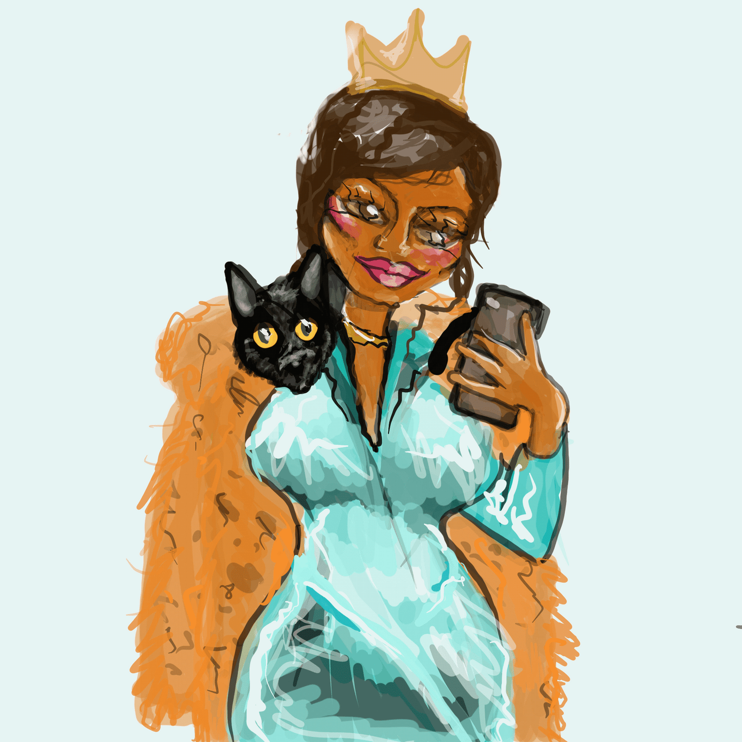 “Bria, The Glossy Doll” print